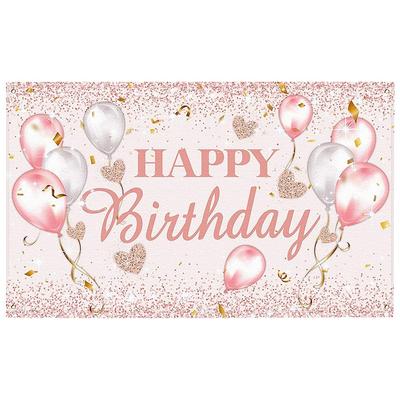 Украшения для празднования дня рождения Розовый фон вечеринки С днем рождения Баннер Украшение фона (180X110см)