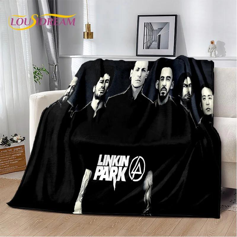 Retro Rock Band 3D L-Linkin Park Soft Flannel Blanket for Beds Bedroom Sofa Picnic,Throw Blanket for Cover Outdoors Leisure Gift