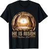 Easter Christian He Is Risen Jesus Empty Tomb Men Women Kids T-Shirt
