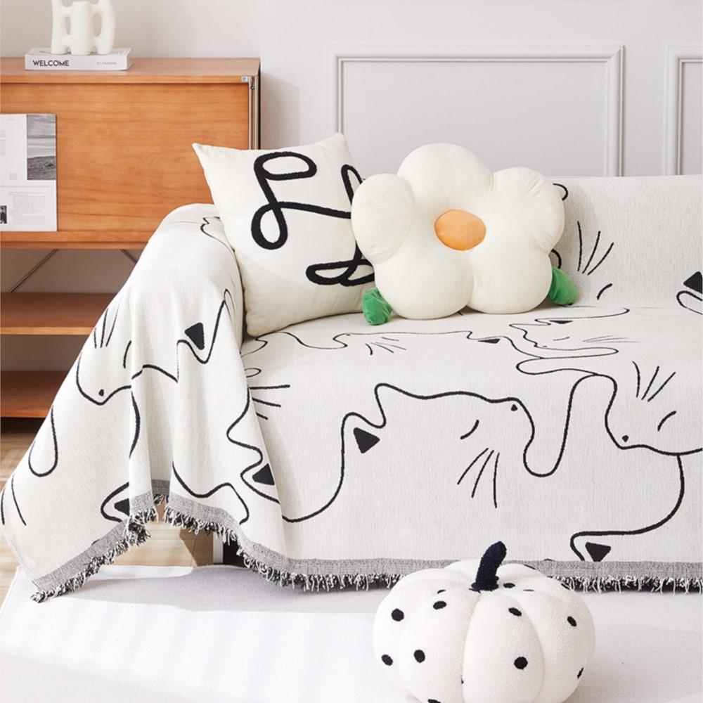 Double-Sided Chenille All-Season Universal Rustic Style Living Room Non-Slip Sofa Cover Sofa Seat Cover