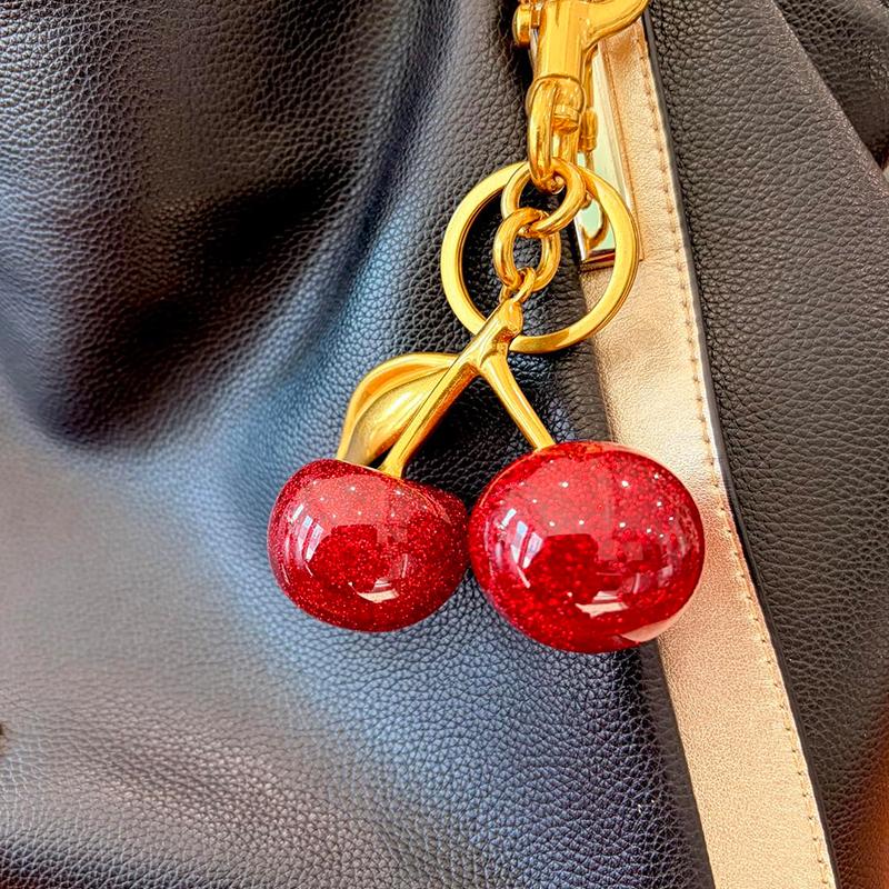 Cherry Bag Charms - Adorable Key Chains Women Cute for Handbags & Car Keys