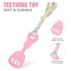 Dog Rubber Toy with Spatula and Cloth Strip Shape for Daily Chewing and Play