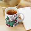 1pc 11oz blank ceramic mug, double-sided printed coffee tea cup, stable handle, clean rim, long lasting use, daily drinkware for households