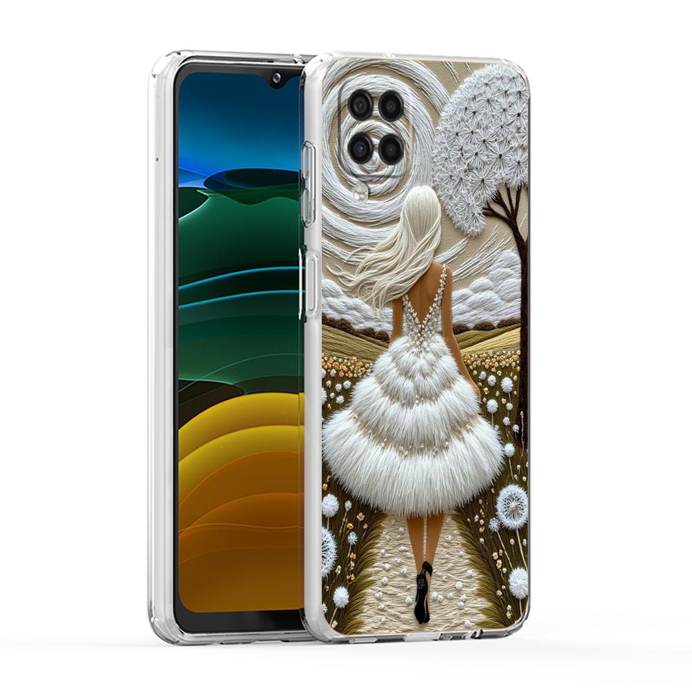 

Soft Cover for Samsung Galaxy A25 A23 A22 A52S A52 A55 A72 A41 A31 A13 A11 5G Transparent Phone Case Beautiful Girl Illustration for Samsung A73 5G