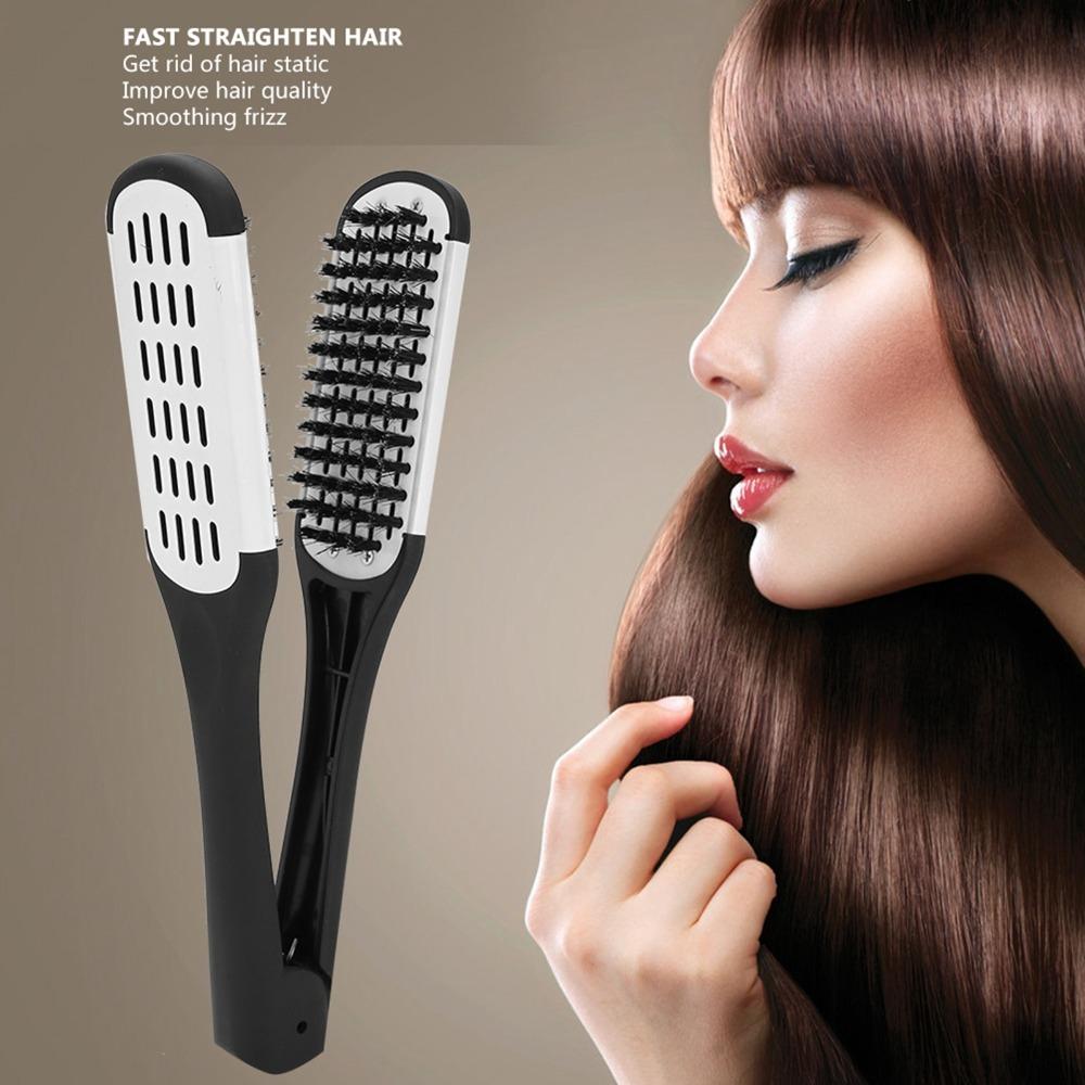 Anti-Static Hair Straightening Comb Double Sided Double Sided Brush  Hair Straightening