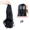 European & American Women's Layered Curly Ponytail Wig Extensions - Fashionable Realistic Big Wave Hairpiece with Drawstring Braid