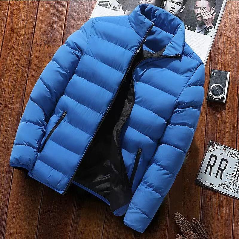 Men's Korean Style Trendy Short Cotton-Padded Jacket, Winter Warmth, Plus Size Available - Ideal for Middle-Aged and Young Men.