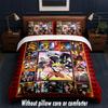 Naruto Design Bed Bedding Set 1 Duvet Cover + 2 Pillowcases Soft Breathable Household Bed Linens