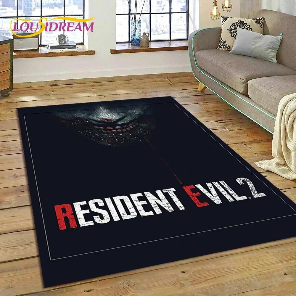 3D Horro Games R-Resident Evil Gamer Carpet Rug for Bedroom Living Room Home Sofa Decoration,Child Game Large Decor Floor Mat