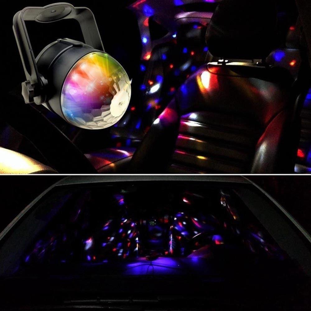 Auto Car Disco DJ LED Light Strobe Lighting Stage Music Rhythm Magic Ball RGB