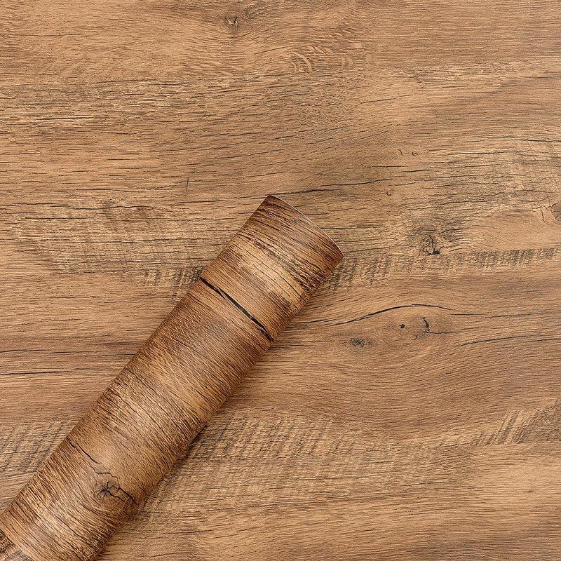 55cm Vinyl Waterproof Wood Grain 3D Stickers for Wardrobe Cupboard Table Closet Furniture PVC Self Adhesive Wallpaper Home Decor