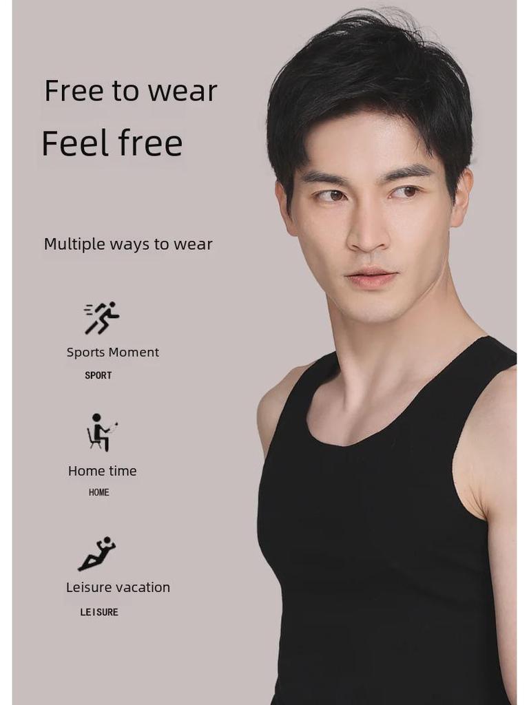 Men's Seamless Slim Fit Ribbed Combed Cotton Tank Top