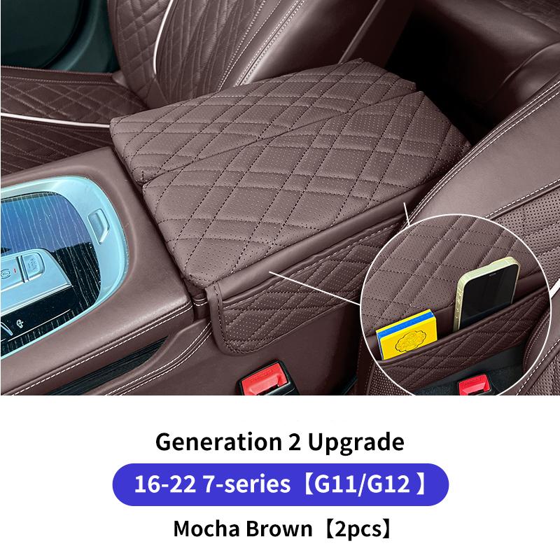 For BMW G30 G32 6GT F10 G05 G06 G07 G11 G12 X5 G05 X6 G06 X7 G07 Car Center Console Armrest Protector Cover Pad With Storage Bag