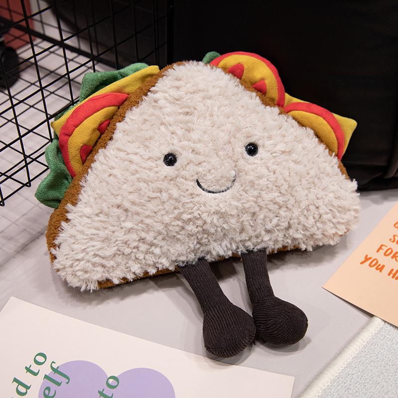 Cartoon Egg Plush Toy Expression Food Bread Toast Series Breakfast Doll Fun Decoration Pillow Baby Soothing Doll Gift