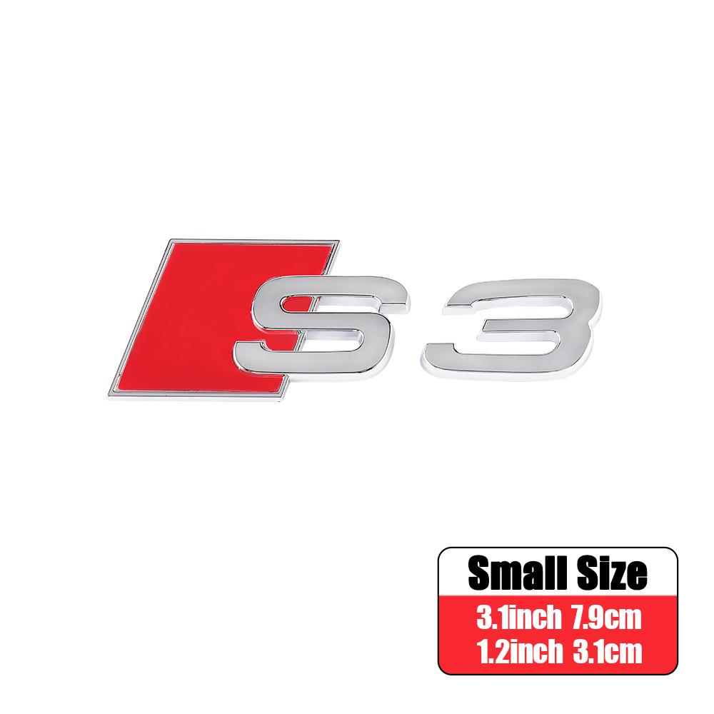 For Audi Sline TT RS Quattro A3 A4 A5 A6 A6L S Q3 Q4 Q5 Q6 Q7 3D ABS Car Trunk S3 S4 S5 S6 S7 S8 Sticker Badge Auto Accessories
