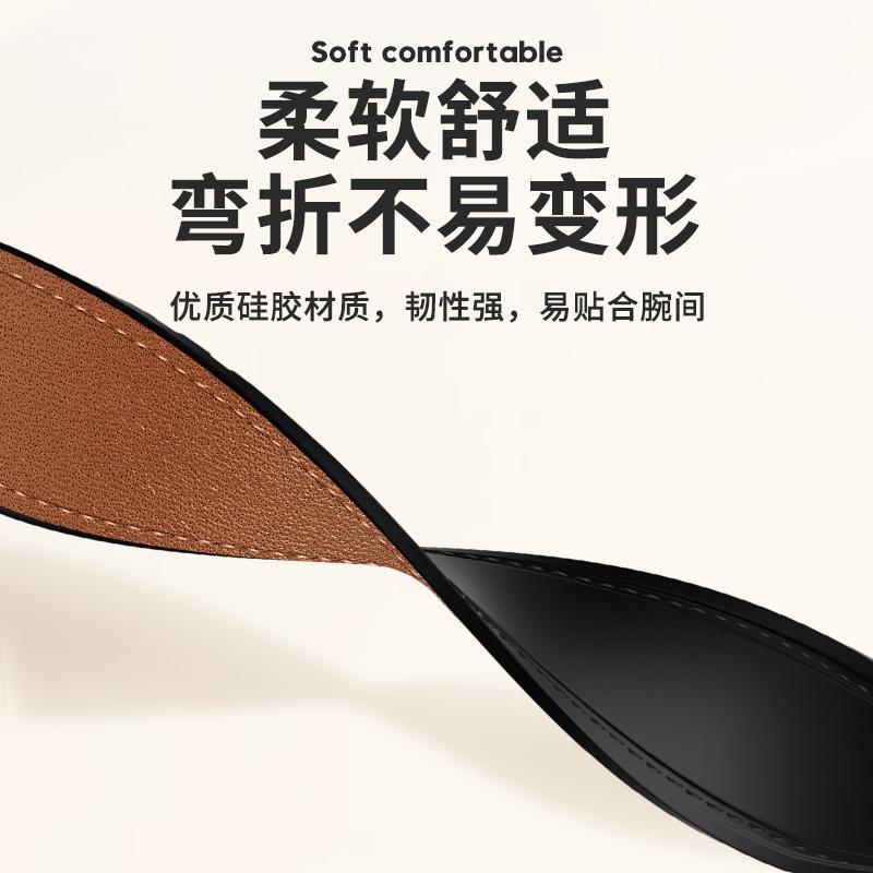 Silicone+Leather Strap for Apple Watch 11 10 42mm 46mm Ultra 3 49mm Magnetic Bracelet iWatch 9 8 7 6 5 SE3 45/41mm 40/44mm Band