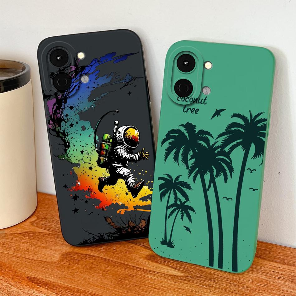 Case For Tecno Pop 20 / Spark Go 3 Stylish Design Back Cover For Tecno Pop20 / Spark Go3 Soft Liquid Silicone Lightweight Shell
