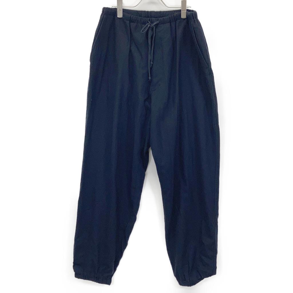 COMOLI W03-03007 Navy Wool Viella Drawstring Pants Bottoms 3 NavyUsed