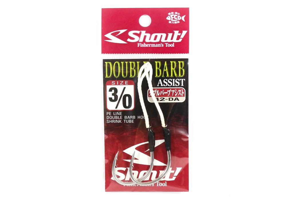 Shout 42-DA Double Barb Assist Hook Rigged Size 3/0 (5805)