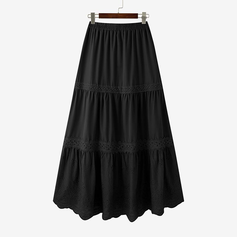 ZANZEA Women Casual Elastic Waist Loose Summer Long Skirts