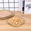 Imitation Bamboo Weaving  Pot Vegetable Plate Barbecue Plate Serving Plate Restaurant