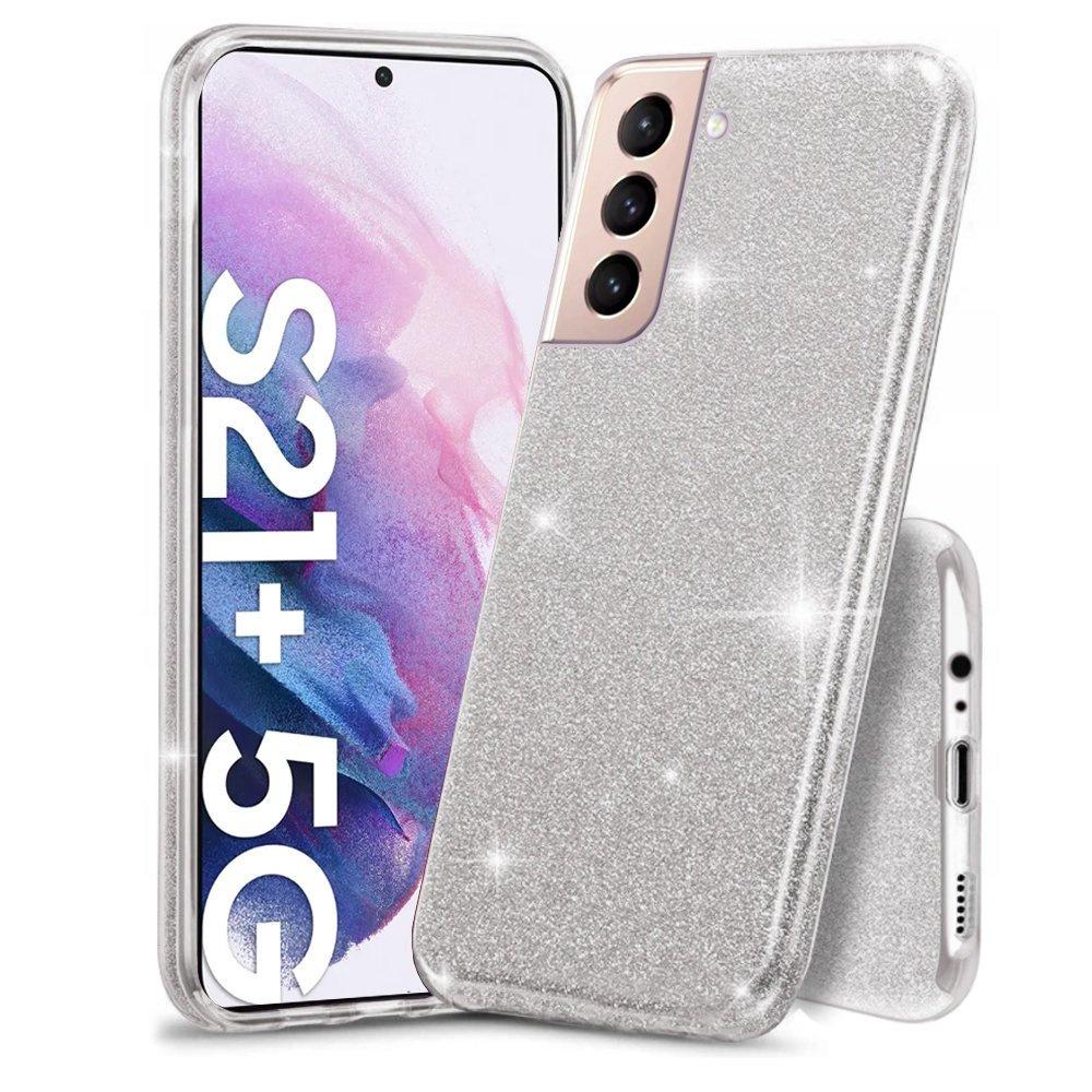 Glitter Case for Samsung Galaxy S21+ Plus, Silver