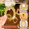 15/25 Stück Vintage Mini-Bilderrahmen Kleine Harz-Fotorahmen Dekorativer Mini-Gold-Schmuck-Displayrahmen für DIY-Schmuckdisplay