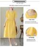 2025 Summer Retro Chinese Style Loose Jacquard Dress - Mid-Length Solid Color Skirt