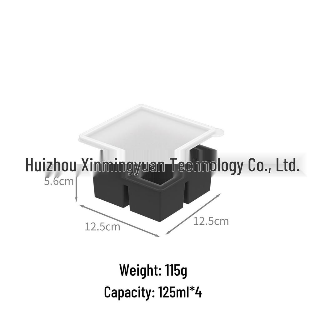 Food-Grade Silicone Ice Cube Tray with Lid: Freezer Mold & Storage Container