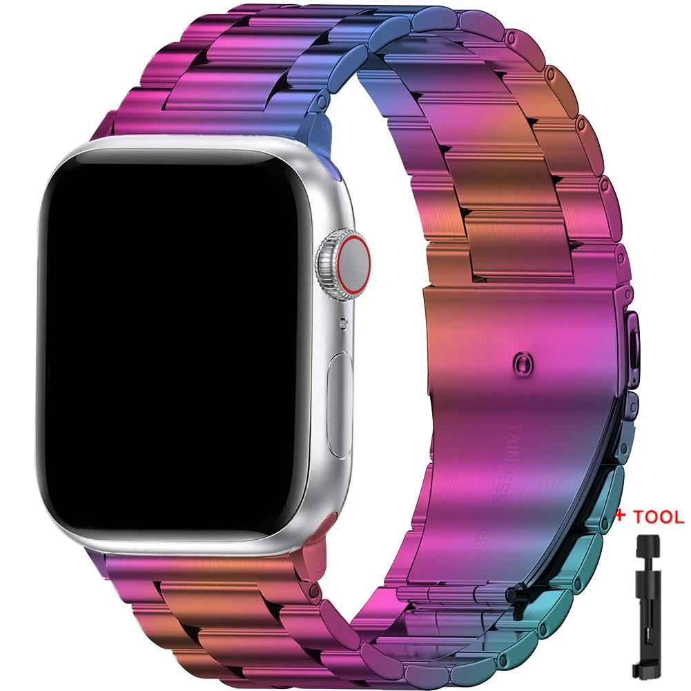 Stainless Steel Strap for Apple Watch S11 10 46mm 42mm Ultra 3 49mm 45mm 41mm 44mm Metal Band for IWatch Series 9 8 7 SE 6 5 4 3