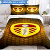 3-teiliges Weiches Bettwäscheset mit Leeds-Wappen-Design, Inklusive 1 Bettbezug und 2 Kissenbezügen, Perfekt für Schlafzimmer, Wohnheim, Fan-Geschenk