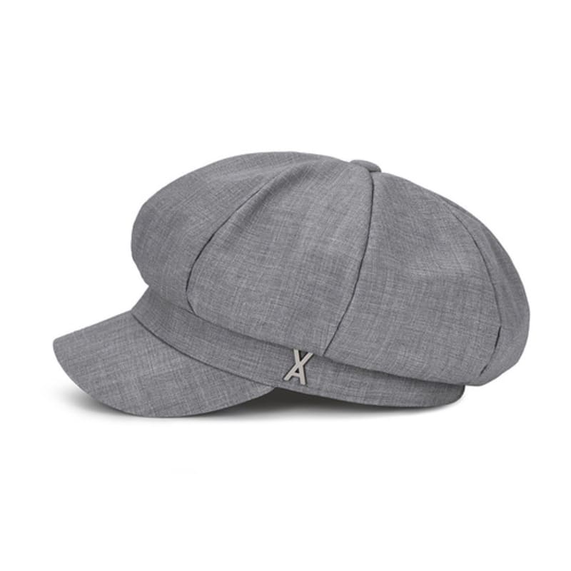 VARZAR VA Studded Newsboy Cap Gray