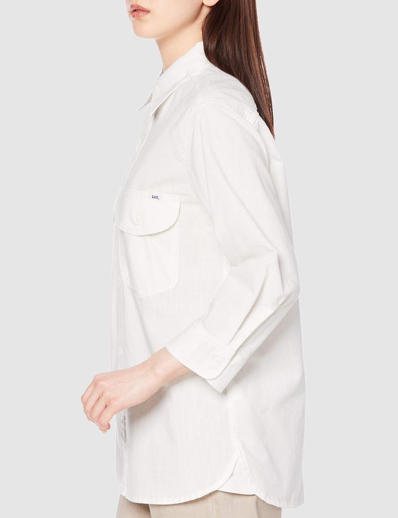 Lee Shirt LCS43004 White L Button-Down Women's