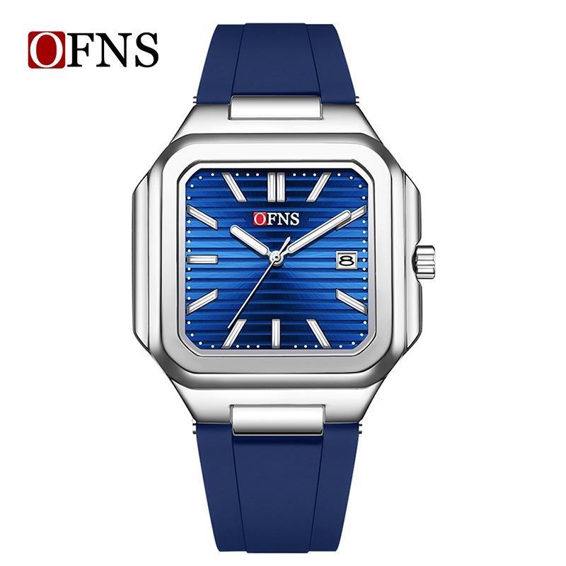 Luxury Square Fashion Man Wristwatch Waterproof Luminous Date Quartz Men's Watches Stainless Steel Men Watch Reloj