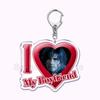 Pfp Sephiroth Acrylic KeyChain Pendant Key Ring I Love My Boyfriend Girlfriend Pink Heart Keyring for Bag Pendant Jewelry Gifts