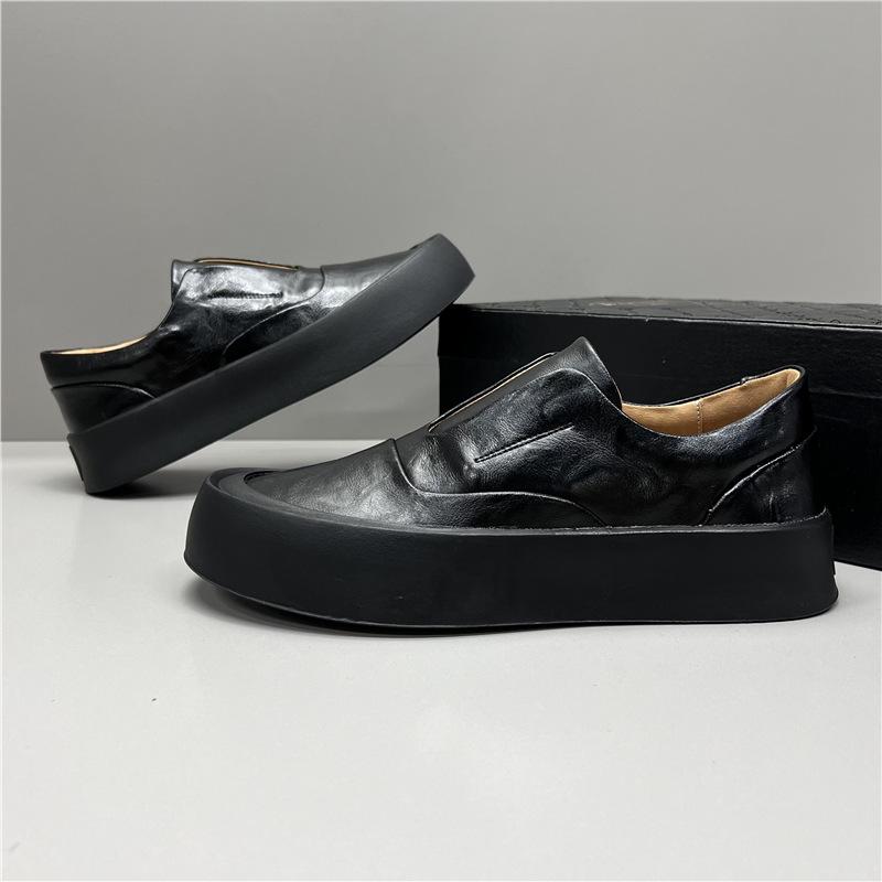 Autumn new leather glossy board shoes casual sports low-top plain ysd