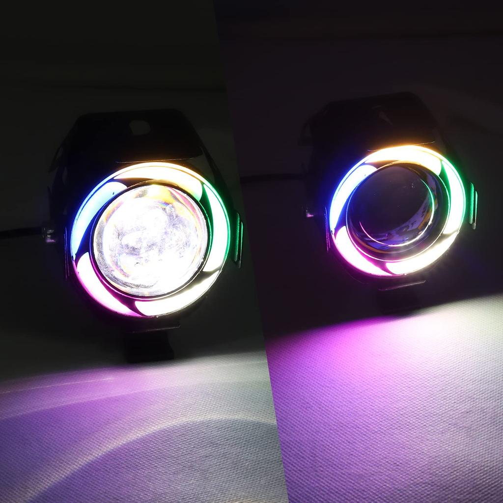 Ygmylandbb Motorsykkel LED Tåkelys, Squid Ring, Hovedlys, Arbeidslys, Ekstralys, Spotlys, Vanntett
