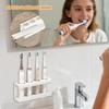 Electric Toothbrush Holder 4-Slot No Drilling Stand With Diatomite Base Bathroom Toothbrush Holder Storage Rack For Toothpaste
