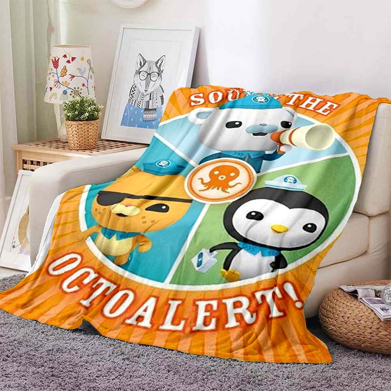 Various styles of Octonauts cartoon cute pattern blankets, 3D printed high-definition sofa blankets, suitable for adults and chi