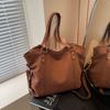 Korean Version of Large-capacity Simple Casual Solid Color Retro Autumn Trend On the New Foreign Style Fashion Portable Shoulder Tote Bag