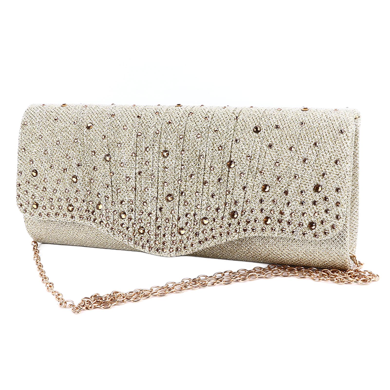 

Женская вечерняя сумка с блестками и стразами, многофункциональная сумочка для званого ужина, свадьбы, золотая, свободный размер