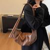 Large Capacity Hobo Bag Women's Vintage Pleated Shoulder Bag Commuter Crossbody Bag