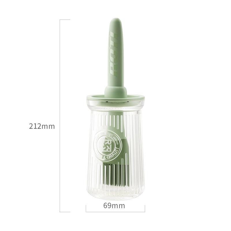 

Бытовая масляная кисть для выпечки, барбекю, стеклянная кисть, пищевой класс, термостойкая, интегрированная силиконовая масляная кисть-бутылка зелёный