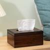 Walnut Wood Tissue Box Commercial Hotel Restaurant Paper Drawer Square Wooden Box Advertising Paper Drawer