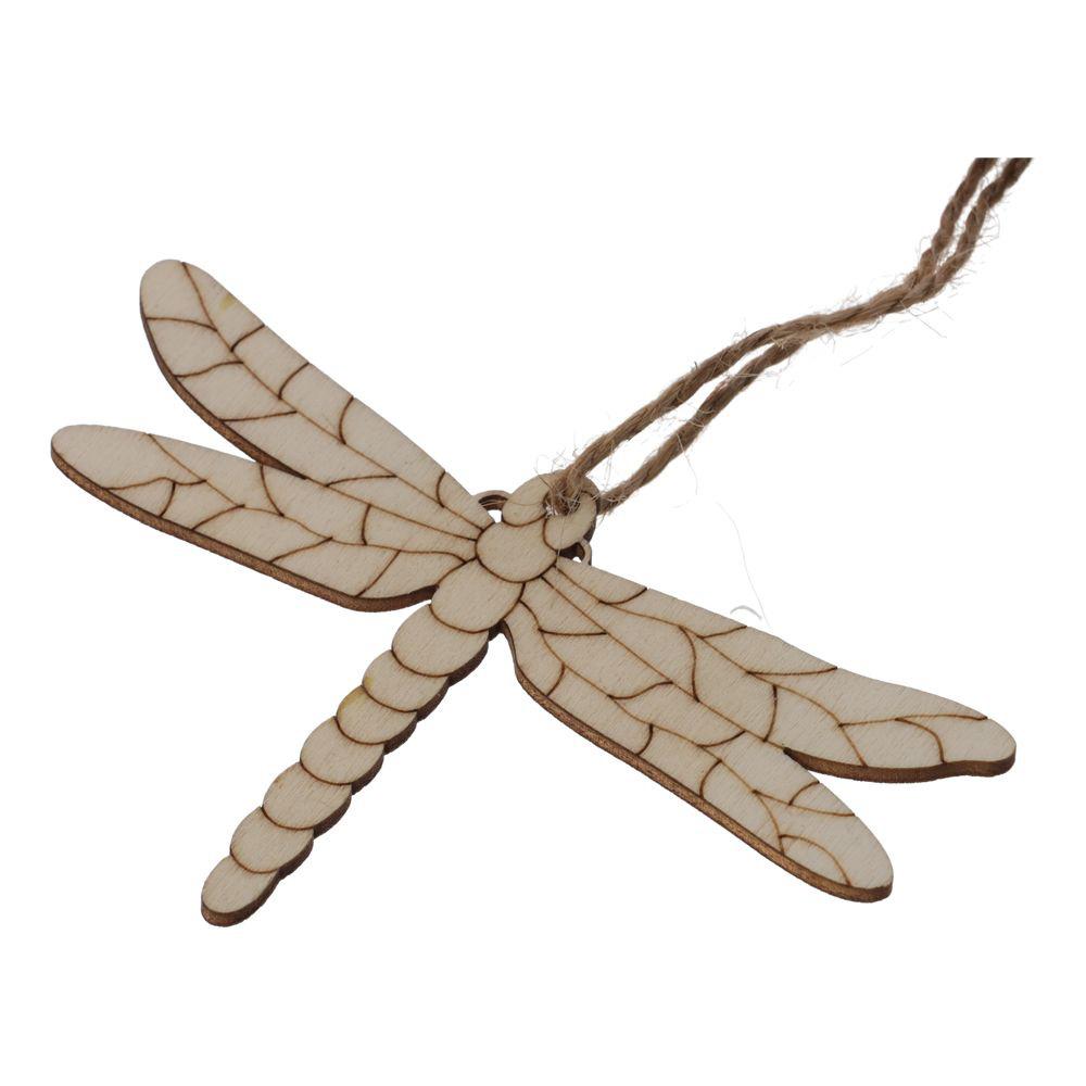 30pcs Dragonfly Shaped Wooden Dragonfly Cutouts Wooden Color about 9.7*6cm Unfinished Wood Slices Plywood Material