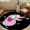 Cowardly Dog Cartoon Round Rug for Livingroom,Bedroom, Palyroom, Chair Rug, Area rug, Circle Carpet, Large Size Fan Christmas gift