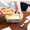 Butter Box Ceramic Thickened Storage Box with Lid Retro Household Kitchen Sealed and Fresh-keeping Cheese Storage Box
