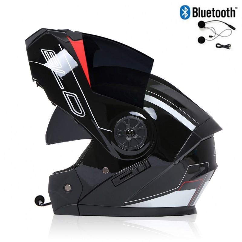 BLD Electric Bicycle Helmet Motorcycle Full Double Lens Exposed Universal Riding All Seasons
