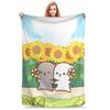Bear Cartoon Cute Bubu Dudu Blankets Fleece Decoration  Multi-function Super Soft Throw Blankets for Bed Outdoor Rug Piece