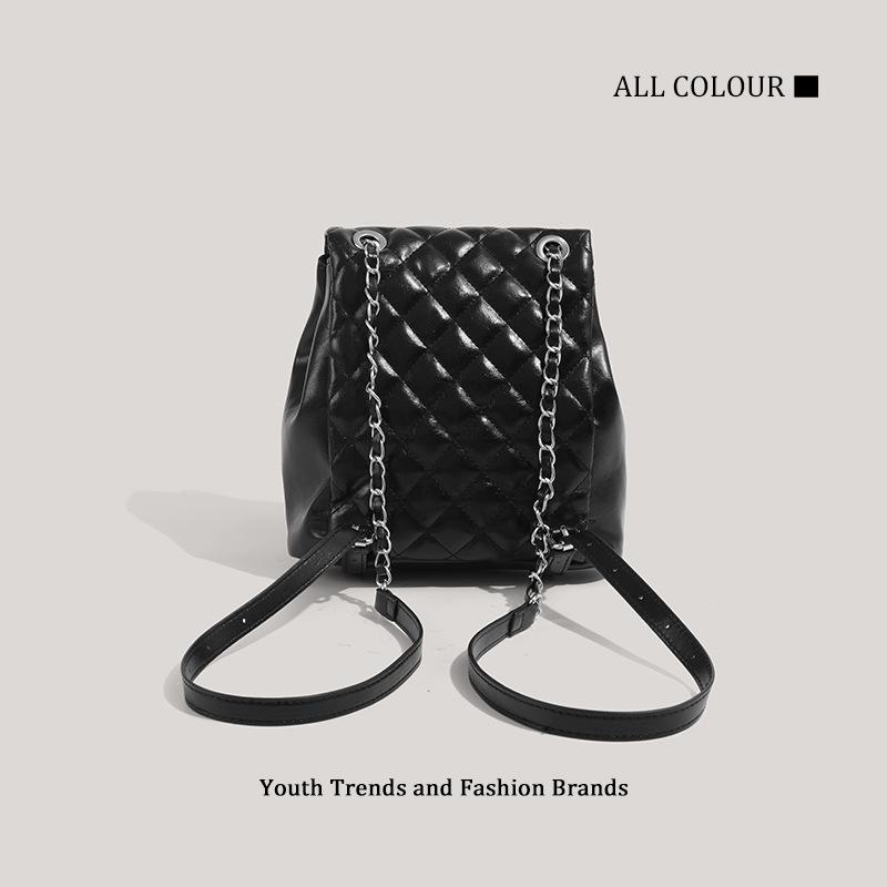New Versatile Chain Backpack Student Large Capacity School Bag Fashion Trend Small Backpack